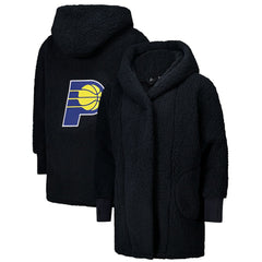 The Best Lounger in the World By Jill Martin Indiana Pacers Unisex Black Oversized Open-Front Hoodie Sweater discount