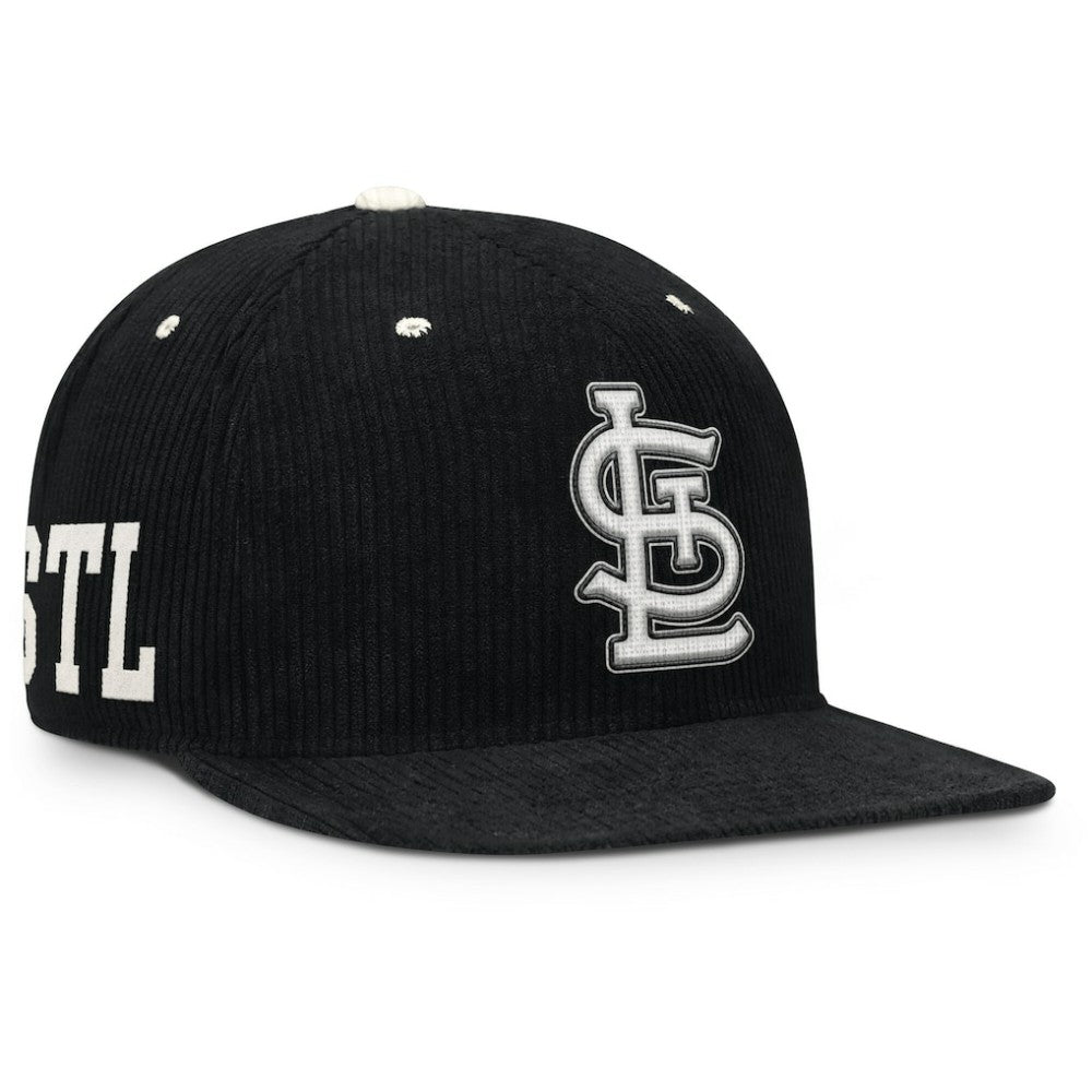 St. Louis Cardinals Pro Corduroy Structured Snapback Hat Black