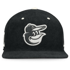 Baltimore Orioles Pro Corduroy Structured Snapback Hat Black