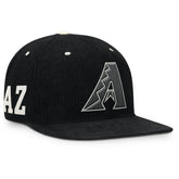 Arizona Diamondbacks Pro Corduroy Structured Snapback Hat Black