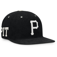 Pittsburgh Pirates Pro Corduroy Structured Snapback Hat Black