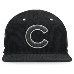 Chicago Cubs Pro Corduroy Structured Snapback Hat Black