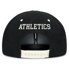 Athletics Pro Corduroy Structured Snapback Hat Black
