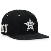Houston Astros Pro Corduroy Structured Snapback Hat Black