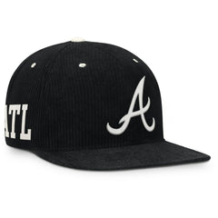 Atlanta Braves Pro Corduroy Structured Snapback Hat Black