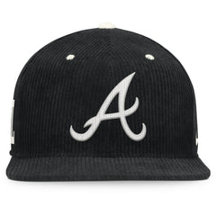 Atlanta Braves Pro Corduroy Structured Snapback Hat Black
