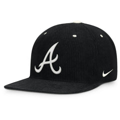 Atlanta Braves Pro Corduroy Structured Snapback Hat Black