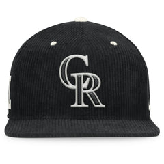 Colorado Rockies Pro Corduroy Structured Snapback Hat Black