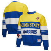Golden State Warriors x DANNIJO Women's Blocked Pullover Sweatshirt sale - Gold/Royal outlet