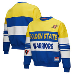 Golden State Warriors x DANNIJO Women's Blocked Pullover Sweatshirt sale - Gold/Royal outlet