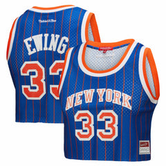 Patrick Ewing New York Knicks x DANNIJO Women's Fashion Cropped Basketball Jersey - Royal sale