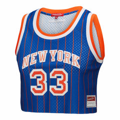 Patrick Ewing New York Knicks x DANNIJO Women's Fashion Cropped Basketball Jersey - Royal sale