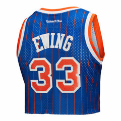 Patrick Ewing New York Knicks x DANNIJO Women's Fashion Cropped Basketball Jersey - Royal sale
