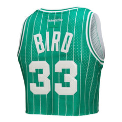 Larry Bird Boston Celtics x DANNIJO Women's Fashion Cropped Basketball Jersey - Kelly Green outlet