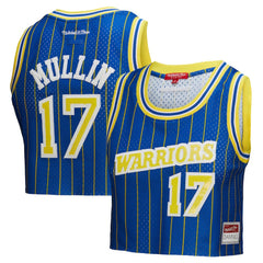 Chris Mullin Golden State Warriors x DANNIJO Women's Fashion Cropped Basketball Jersey sale - Royal for sale