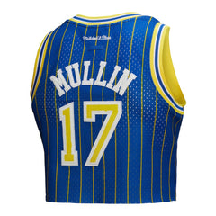 Chris Mullin Golden State Warriors x DANNIJO Women's Fashion Cropped Basketball Jersey sale - Royal for sale