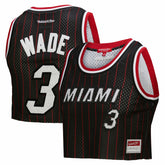 Dwyane Wade Miami Heat x DANNIJO Women's Fashion Cropped Basketball Jersey - Black discount