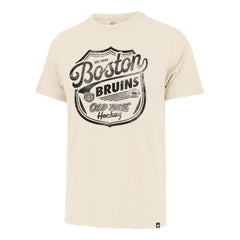 Boston Bruins '47 Poke Check Franklin T-Shirt - Cream T-shirts