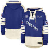 New York Rangers '47 Blue Line Heritage Lacer Pullover Hoodie - Blue Hoodies