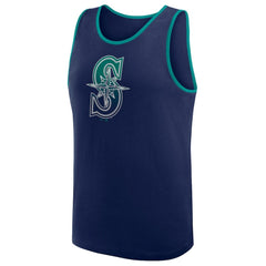 Seattle Mariners Logo Athletic Unmatched Success Tank Top Navy