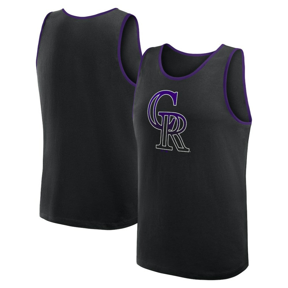 Colorado Rockies Logo Athletic Unmatched Success Tank Top Black