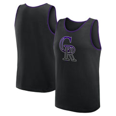Colorado Rockies Logo Athletic Unmatched Success Tank Top Black