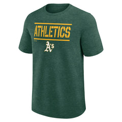 Athletics Logo Athletic Top Notch T-Shirt Heather Green