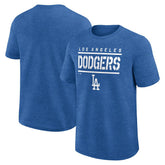 Los Angeles Dodgers Logo Athletic Top Notch T-Shirt Heather Royal