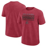 Arizona Diamondbacks Logo Athletic Top Notch T-Shirt Heather Red