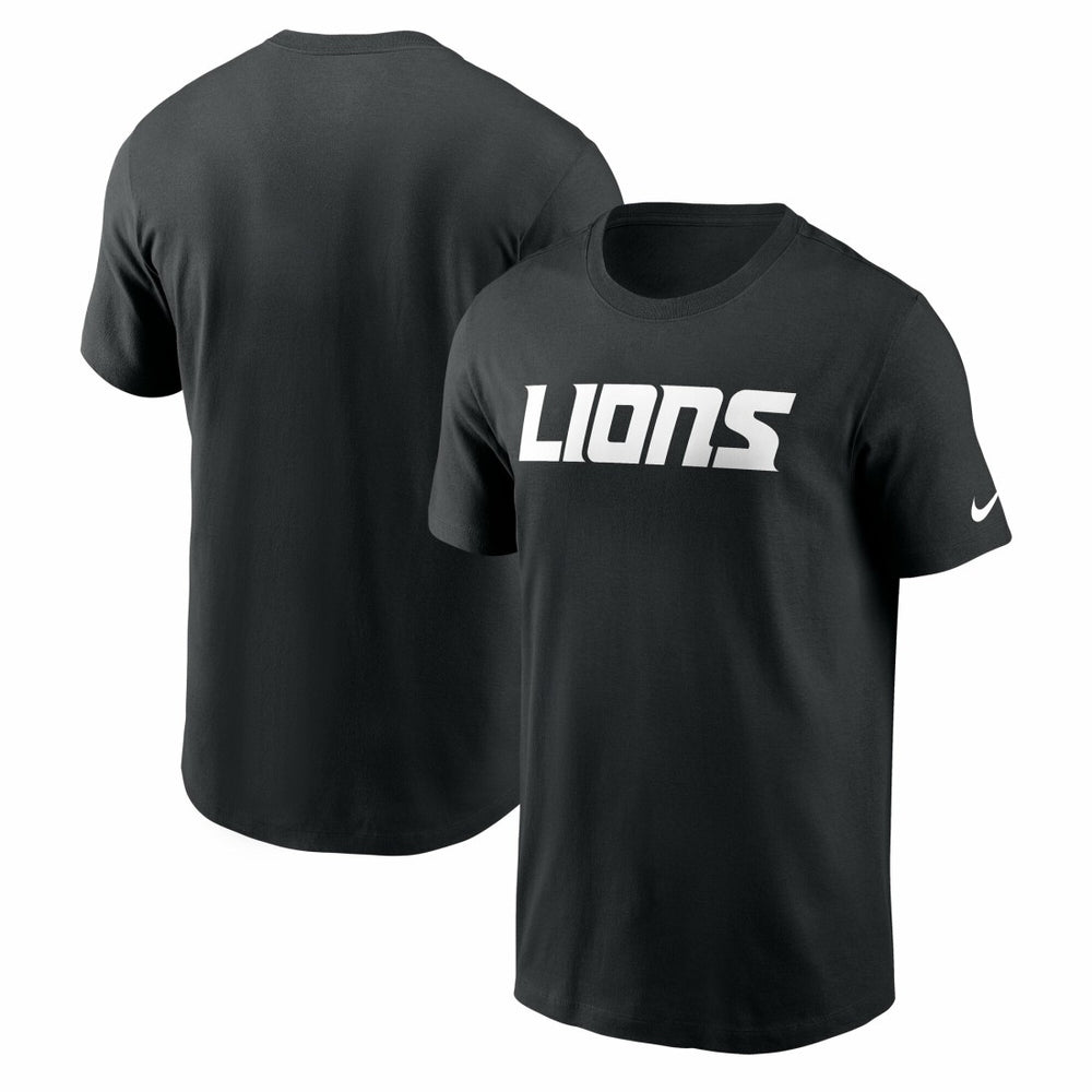 Detroit Lions Primetime Wordmark Essential T-Shirt - Black for sale