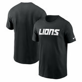 Detroit Lions Primetime Wordmark Essential T-Shirt - Black for sale