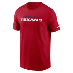 Houston Texans Primetime Wordmark Essential T-Shirt - Red discount