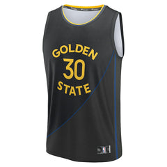 Stephen Curry Golden State Warriors Fast Break Replica Player Jersey sale - Statement Editi- Black shop