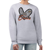 Anaheim Ducks G-III 4Her by Carl Banks Women's Animal Print Heart Fleece Pullover Sweatshirt - Heather Gray Sweatshirts