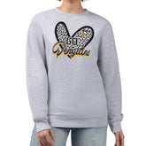 Pittsburgh Penguins G-III 4Her by Carl Banks Women's Animal Print Heart Fleece Pullover Sweatshirt - Heather Gray Sweatshirts