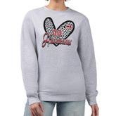 Carolina Hurricanes G-III 4Her by Carl Banks Women's Animal Print Heart Fleece Pullover Sweatshirt - Heather Gray Sweatshirts