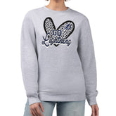 Tampa Bay Lightning G-III 4Her by Carl Banks Women's Animal Print Heart Fleece Pullover Sweatshirt - Heather Gray Sweatshirts