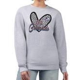 Colorado Avalanche G-III 4Her by Carl Banks Women's Animal Print Heart Fleece Pullover Sweatshirt - Heather Gray Sweatshirts
