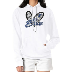 St. Louis Blues G-III 4Her by Carl Banks Women's Animal Print Heart Fleece Pullover Hoodie - White Hoodies