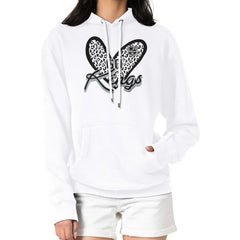 Los Angeles Kings G-III 4Her by Carl Banks Women's Animal Print Heart Fleece Pullover Hoodie - White Hoodies