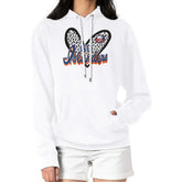 New York Islanders G-III 4Her by Carl Banks Women's Animal Print Heart Fleece Pullover Hoodie - White Hoodies