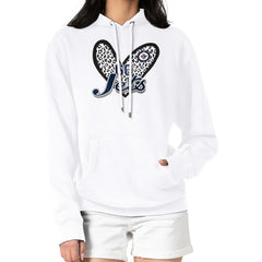 Winnipeg Jets G-III 4Her by Carl Banks Women's Animal Print Heart Fleece Pullover Hoodie - White Hoodies