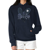 Toronto Maple Leafs G-III 4Her by Carl Banks Women's Animal Print Heart Fleece Pullover Hoodie - Navy Hoodies