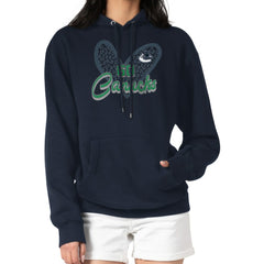 Vancouver Canucks G-III 4Her by Carl Banks Women's Animal Print Heart Fleece Pullover Hoodie - Navy Hoodies