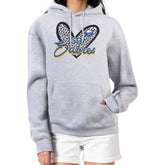 Buffalo Sabres G-III 4Her by Carl Banks Women's Animal Print Heart Fleece Pullover Hoodie - Heather Gray Hoodies