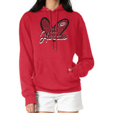 Carolina Hurricanes G-III 4Her by Carl Banks Women's Animal Print Heart Fleece Pullover Hoodie - Red Hoodies