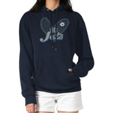 Winnipeg Jets G-III 4Her by Carl Banks Women's Animal Print Heart Fleece Pullover Hoodie - Navy Hoodies