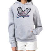 Colorado Avalanche G-III 4Her by Carl Banks Women's Animal Print Heart Fleece Pullover Hoodie - Heather Gray Hoodies