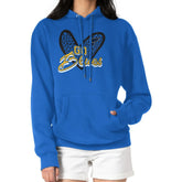 St. Louis Blues G-III 4Her by Carl Banks Women's Animal Print Heart Fleece Pullover Hoodie - Blue Hoodies