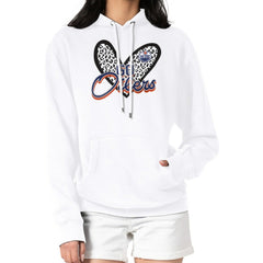 Edmonton Oilers G-III 4Her by Carl Banks Women's Animal Print Heart Fleece Pullover Hoodie - White Hoodies